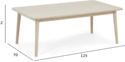 Nyborg eg natur 125x70cm