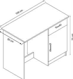 Oslo hvid 109x50x75cm