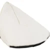 Oval sækkestol stof creme