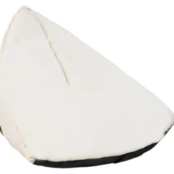 Oval sækkestol stof creme