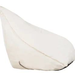 Oval sækkestol stof creme