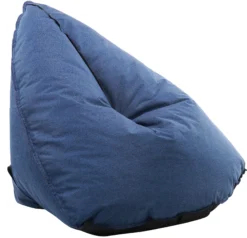 Oval sækkestol stof denim