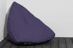 Oval sækkestol stof lilla