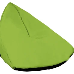Oval sækkestol stof lysegrøn