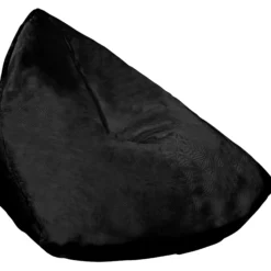 Oval sækkestol stof sort