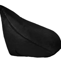 Oval sækkestol stof sort