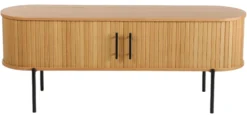 Palma jalousiskab 138x40x53,5cm eg natur/sort