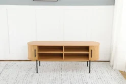 Palma jalousiskab 138x40x53,5cm eg natur/sort