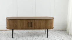 Palma jalousiskab 138x40x53,5cm eg smoked/sort