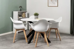 Palmi 120x120x75cm eg hvid/sort