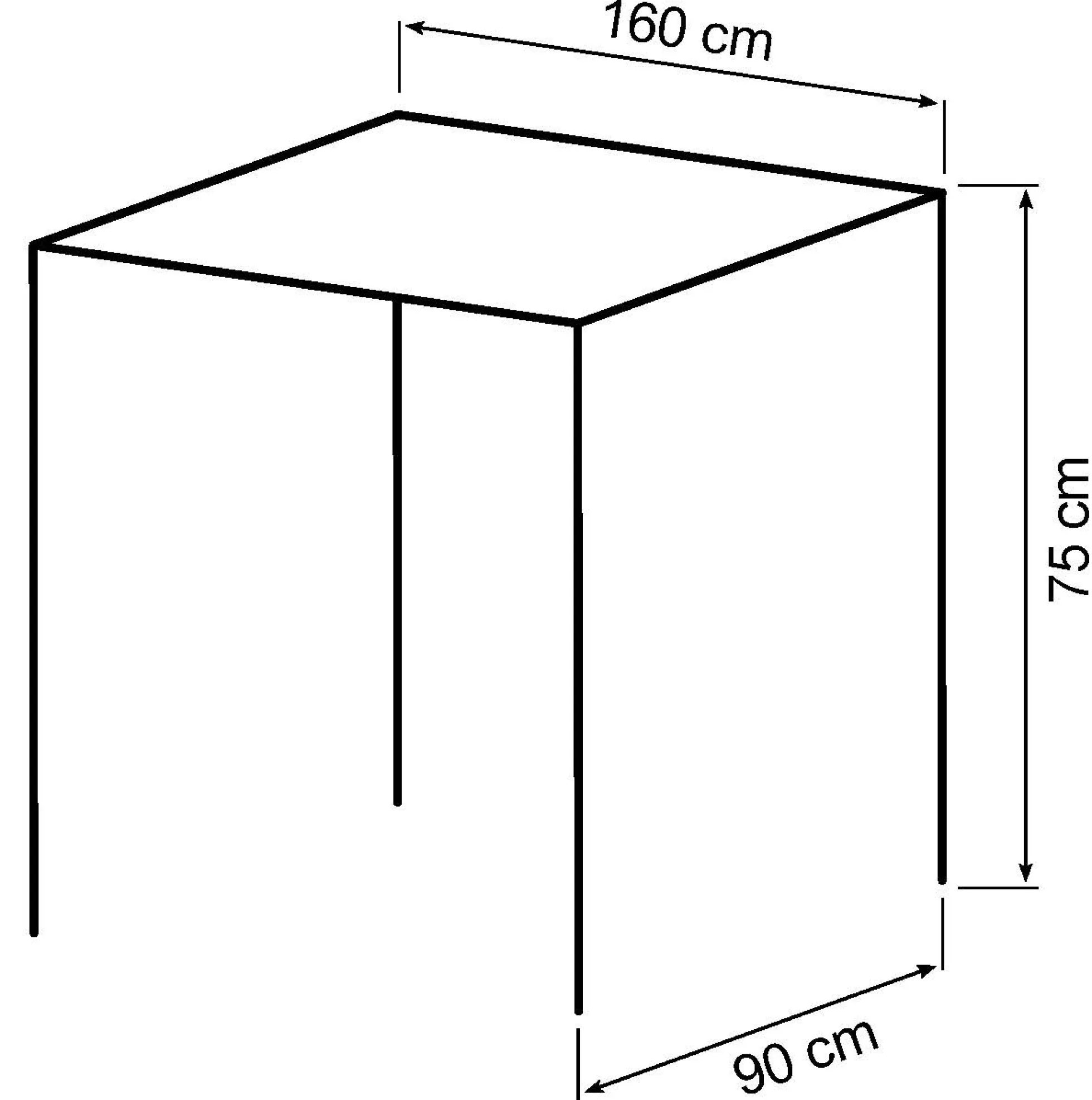 Paola 160x90x75cm eg smoked/smoked