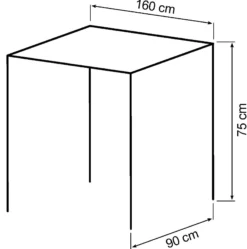 Paola 160x90x75cm eg sort/sort