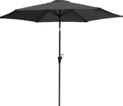 Parasol med vip mørkegrå 3m