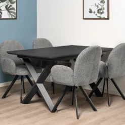 Pisa 185x90x75cm eg smoked/sort