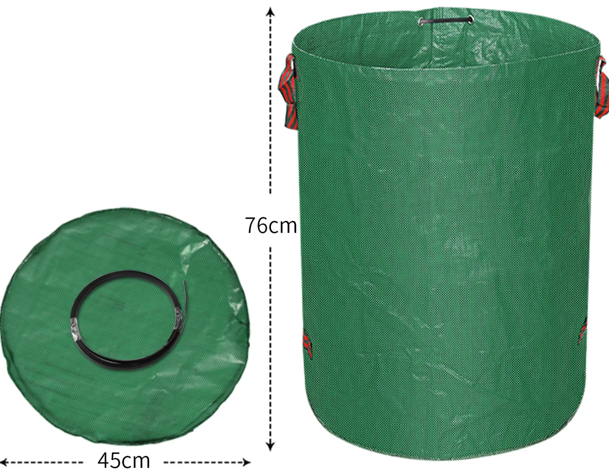 Pop-up affaldssæk grøn 120L