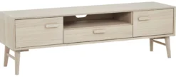 Porto tv-bord i hvid-olieret egetræs finér