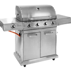 Premium gasgrill med 4 brændere og sideblus