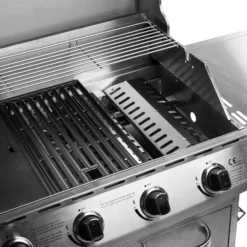 Premium gasgrill med 4 brændere og sideblus