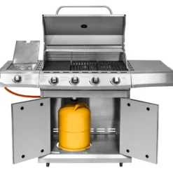 Premium gasgrill med 4 brændere og sideblus