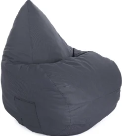 Premium oval sækkestol antracitgrå