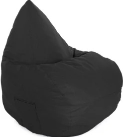 Premium oval sækkestol sort