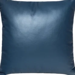 Pude læder blå 38x38cm