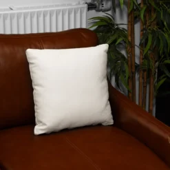 Pude læder creme 38x38cm