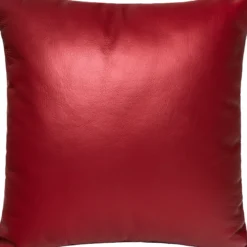 Pude læder rød 38x38cm
