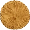 Pude rund velour gul