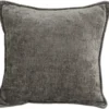 Pude velour grå 50x50cm