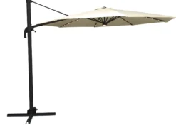 Roma parasol 360-rotation LED beige 3m