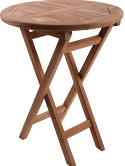 Rundt havebord teaktræ ø60cm