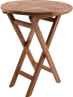Rundt havebord teaktræ ø60cm