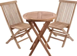 Rundt havebord teaktræ ø60cm