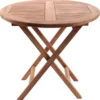 Rundt havebord teaktræ ø80cm