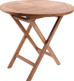Rundt havebord teaktræ ø80cm