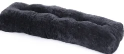 Ryghynde fløjl antracitgrå 120x40x15cm
