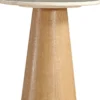 Saline sidebord marmor/træ natur ø40cm