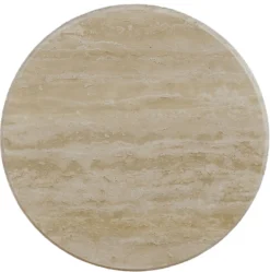 Saline sidebord marmor/træ natur ø40cm