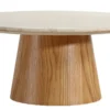 Saline sofabord marmor/træ natur ø80cm