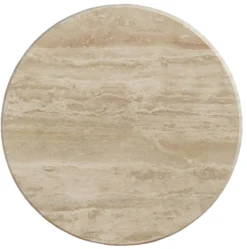 Saline sofabord marmor/træ natur ø80cm