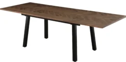 San Marino sildeben med stjernestel 240x90x76cm mørkebrun/sort