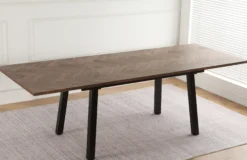 San Marino sildeben med stjernestel 240x90x76cm mørkebrun/sort