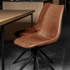 Sanne med drejefunktion cowboystof cognac