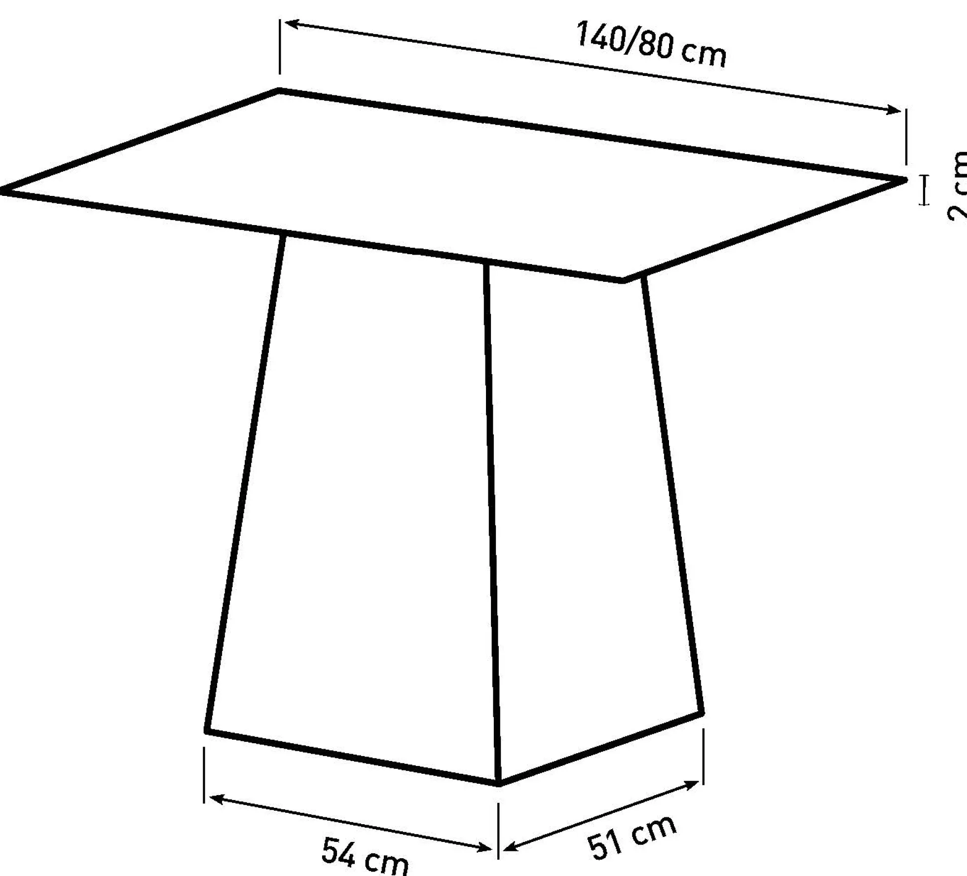 Sanremo 80/140x140x75cm eg/smoked