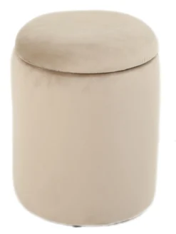 Sarda med opbevaring velour beige