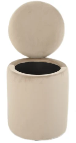 Sarda med opbevaring velour beige