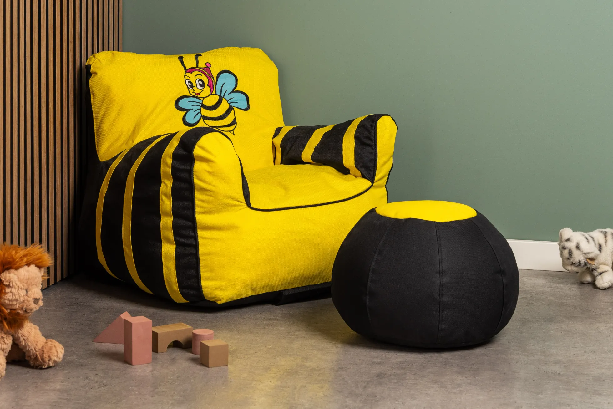 Sækkestol bi med krukke