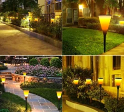 Solcellelampe flamme LED lys