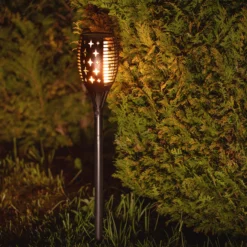 Solcellelampe flamme 96 LED lys
